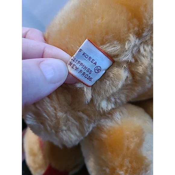 Vintage Disney PLUTO 10" Plush! Original Pluto Dog Walt Disney Tan Red Black - Picture 9 of 9